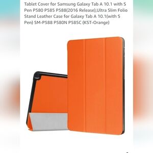 Samsung Galaxy Tab A 10.1 Orange Folio Case iPad 10”